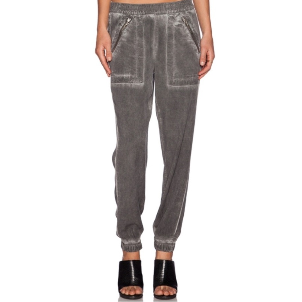 Women's Gray Velour Jogger Pants